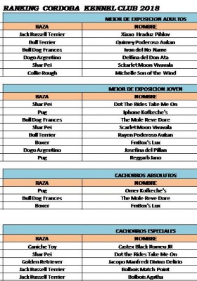 Ranking 2018...