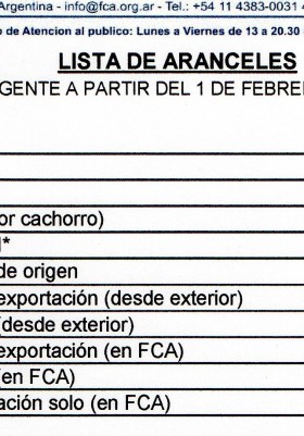 Nuevos Aranceles...