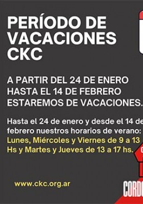 Receso por vacaciones...